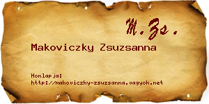 Makoviczky Zsuzsanna névjegykártya