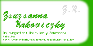 zsuzsanna makoviczky business card